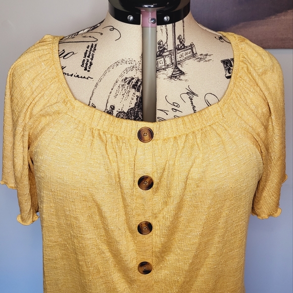 🖤Como Blu Peasant Top 1X - Picture 2 of 5